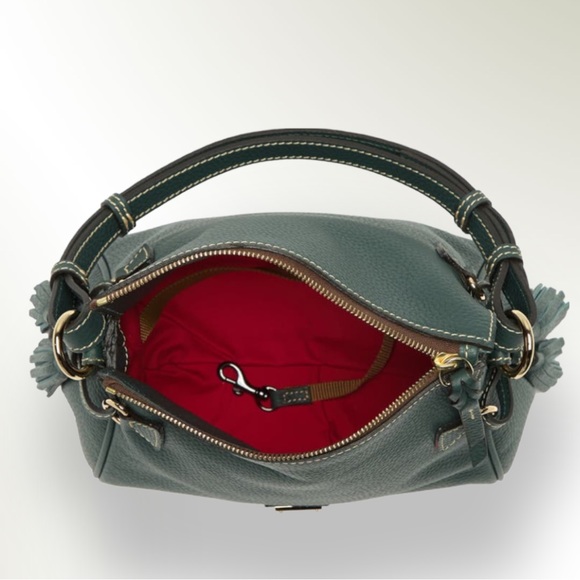 DOONEY AND BOURKE TASSEL FOREST GREEN SHOULDER BAG - Picture 4 of 5